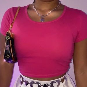 SOLD Hot Pink Crop Top